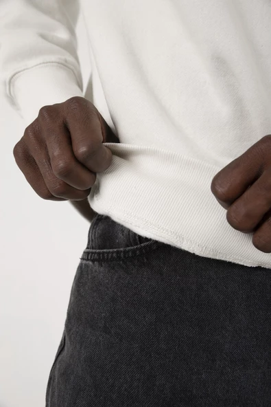 Kırım Tatar Tamga Beyaz Erkek 2ip Sweatshirt - 5