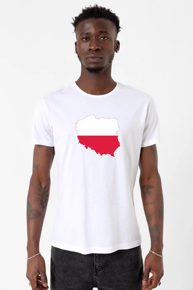 Euro 24 Poland Beyaz Erkek Bisikletyaka Tshirt