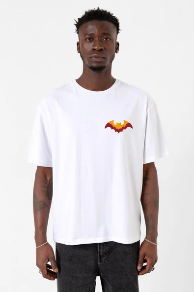 Sarı Kırmızı Batsman Beyaz Erkek Oversize Tshirt ürün görseli