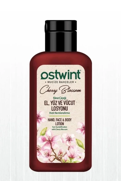 Ostwint Kiraz Çiçeği El,Yüz,Vücut Kremi 300ml & Losyon 100 ml Hediyeli - 3