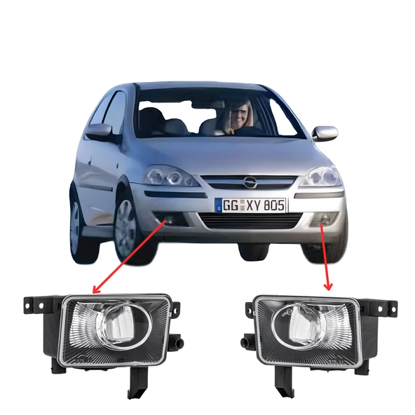 Opel Corsa C Depo Marka Ön Sağ - Sol Sis Farı 2004-2006 - Resim 3