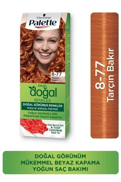 Palette Kalıcı Doğal Renkler Saç Boyası 8-77 Tarçın Bakır X 3 Adet - 3