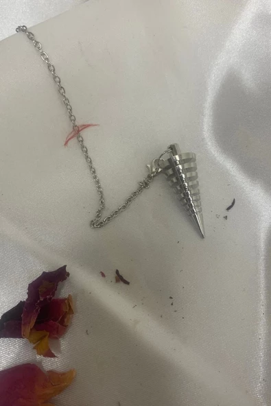 Gümüş Çelik Pandül Sarkaç Metal Burgu - 4