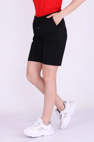Basic Kadın Siyah Şort - 5