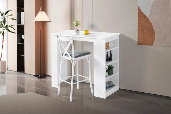 Vista Eylül Bar Raflı Mutfak Masa Takımı 50x120 - 3