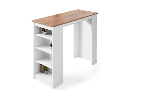 Vista Eylül Bar Raflı Mutfak Masa Takımı 50x120 - 10