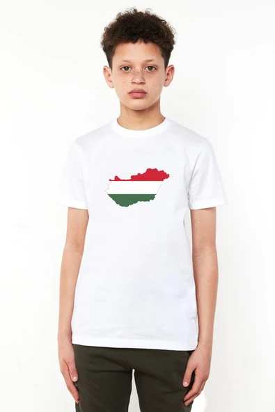Euro 24 Hungary Beyaz Çocuk Bisikletyaka Tshirt