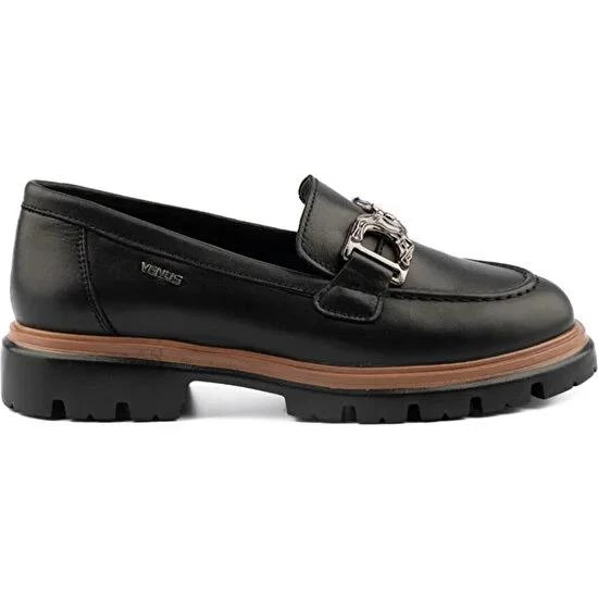 VENÜS 2412902Y EVA TABAN TOKALI LOAFER DERİ KADIN AYAKKABI - 4