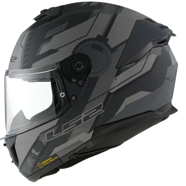 LS2 STREAM 2 SHADOW MAT TITANIUM-GRİ KASK M - 4