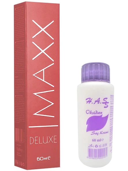 H.A.SS Oksidan 60 Ml. + Maxx Deluxe Saç Boyası 60 Ml. (1'er Adet) - 2
