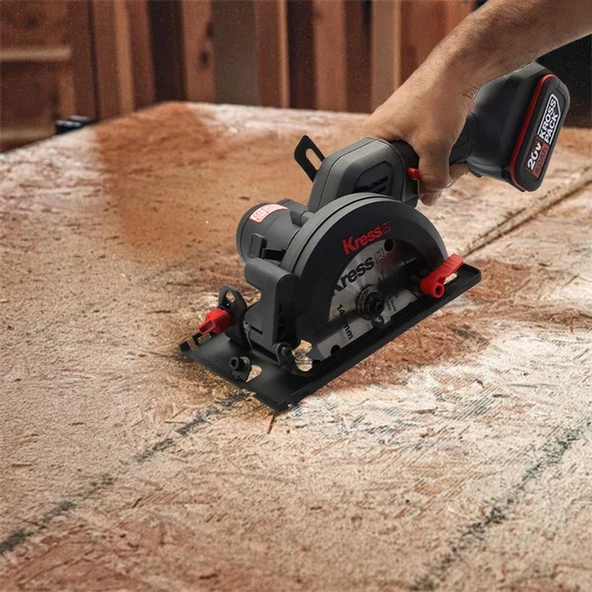 Kress Kue11 20Volt 4.0Ah. Li-İon 140Mm Çift Akülü Kömürsüz Profesyonel Çok Amaçlı Daire Testere - 9