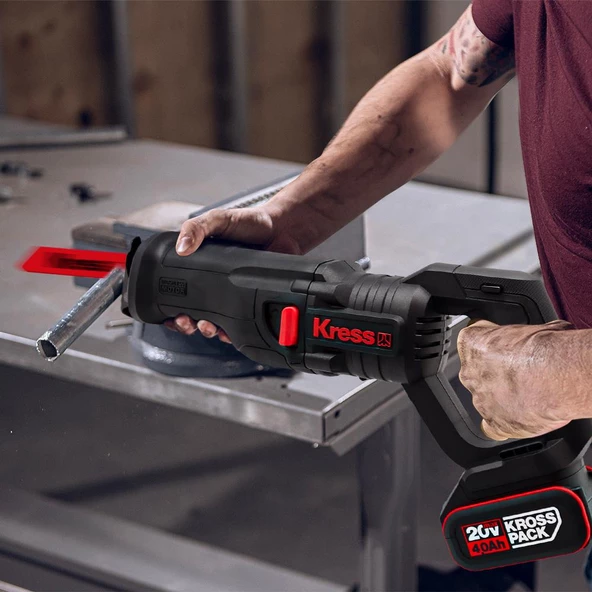 Kress Kue01.9 20Volt Kömürsüz Profesyonel Tilki Kuyruğu Testere (Akü Dahil Değildir) - 10