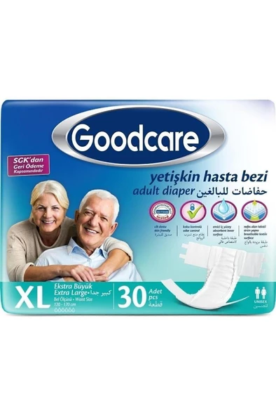 Goodcare Belbantlı Ekstra Büyük Boy (XL) Hasta Bezi 30'lu