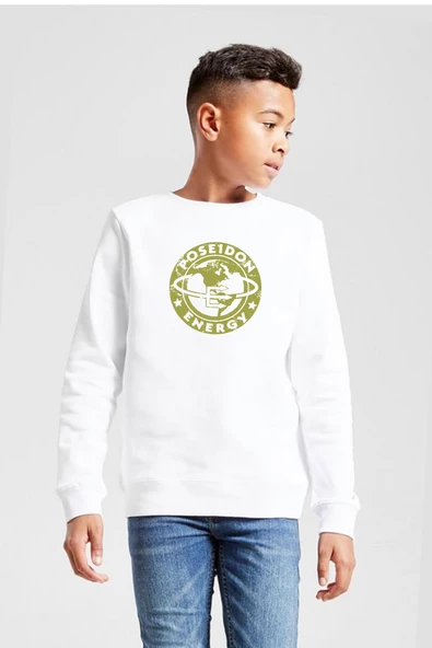 Fallout Poseidon Energy Beyaz Çocuk 2ip Sweatshirt