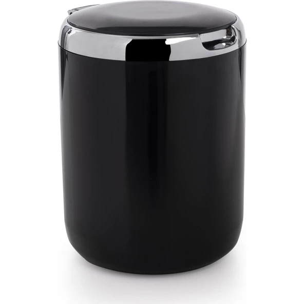 Primanova Tezgah Üstü Plastik Kapaklı Çöp Kovası 3 lt Siyah M-E29-06-P - Resim 2