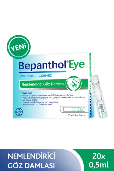 BEPANTHOL EYE NEMLENDIRICI GOZ DAMLASI TEKLI DOZ 20X0.5 ML