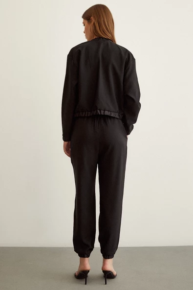 Likralı Eşofman Takımı Siyah - 6