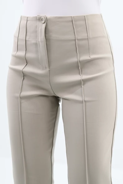 Kadın Yüksek Bel Flatolu Pantolon 6229-24 - 11