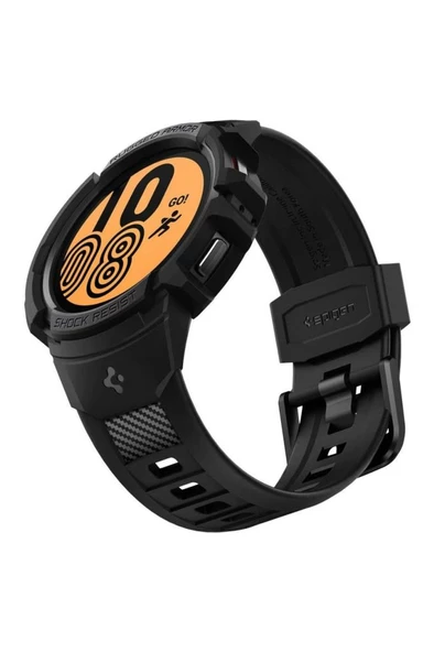 Galaxy Watch 5 / 4 (44mm) Kılıf & Kordon Kayış Rugged Armor Pro Black - ACS05394 - 3