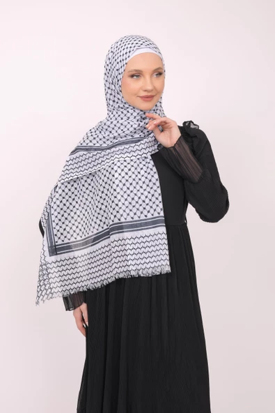 Filistin Şal Kefiye Puşi Püsküllü Filistin Şal S100008
