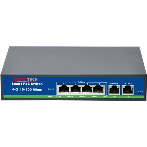 Expotech Swıtch 4 Port Poe Ex-0660P 4+2 10/100