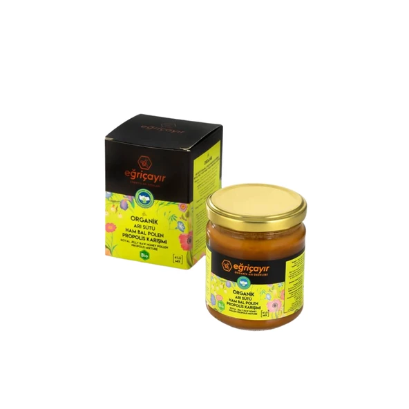 Eğriçayır Organik Arı Süt-Bal-Polen-Propolis Karışımı 240 gr