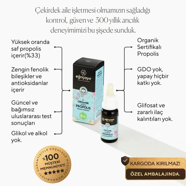 Eğriçayır Organik Propolis Su Bazlı 20 ml - 2
