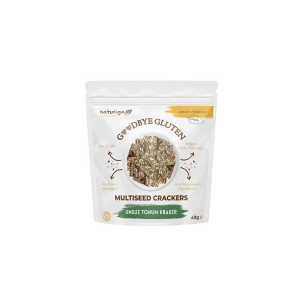 Naturiga GoodBye Glutensiz Ispanaklı Kraker 40 gr