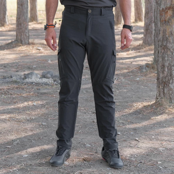 Erkek Outdoor Pantolon - Tactical - Siyah