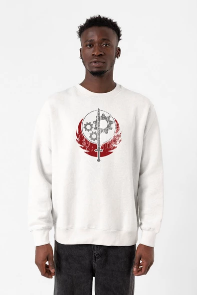 Fallout Worn Appalachian Brotherhood Beyaz Erkek 2ip Sweatshirt