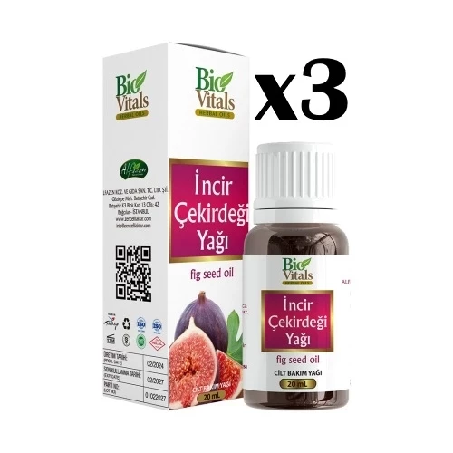Biovitals İncir Çekirdeği Yağı 20 ml x 3 Adet