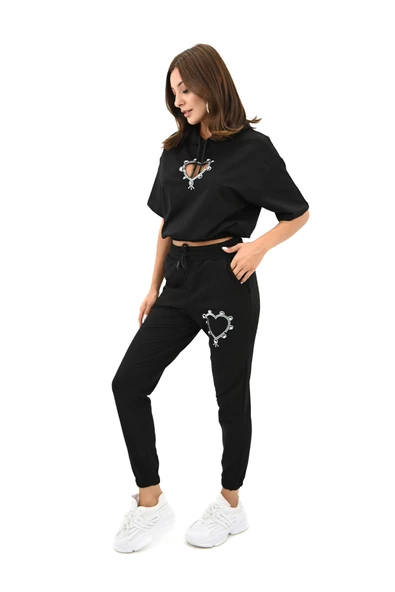 Kadın Göğüs Dekolteli Eşofman Takımı 3797-23 - 3