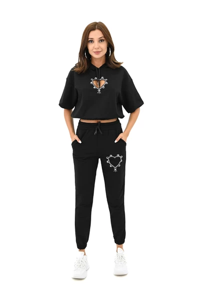 Kadın Göğüs Dekolteli Eşofman Takımı 3797-23 - 2