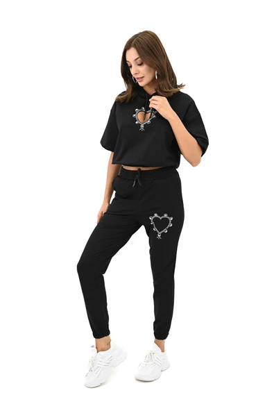 Kadın Göğüs Dekolteli Eşofman Takımı 3797-23 - 4