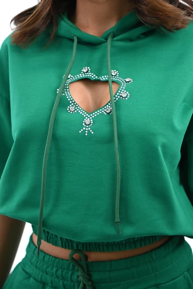 Kadın Göğüs Dekolteli Eşofman Takımı 3797-23 - 11