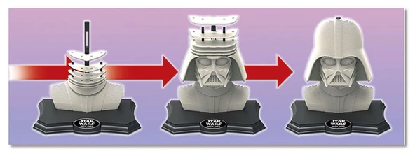 Star Wars Darth Vader 3D Heykel Puzzle Sculpture Pazıl 160 Parça - 4