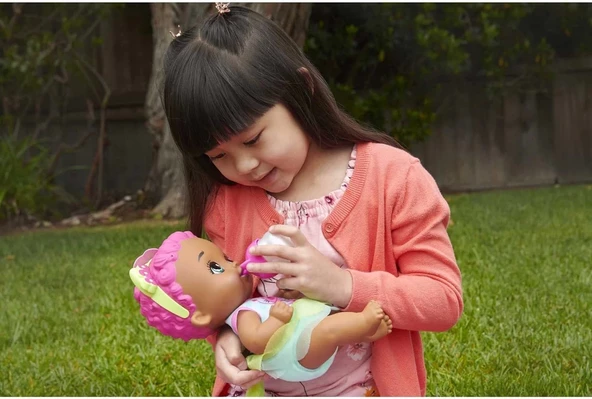 My Garden Baby Yavru Kedi Bebeğimin Bakım Zamanı - Pembe Saçlı Bebek (30 cm),bebek bezi, önlüğü, biberonu ve aksesuarlar - 2