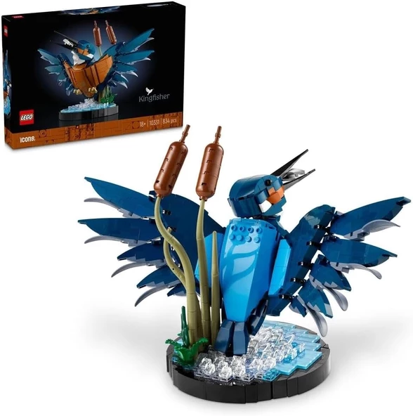 LEGO Icons Yalıçapkını Kuşu 10331 - Kuş Sever Yetişkinler için Koleksiyonluk, Sergilenebilir Yaratıcı Model Yapım Seti (