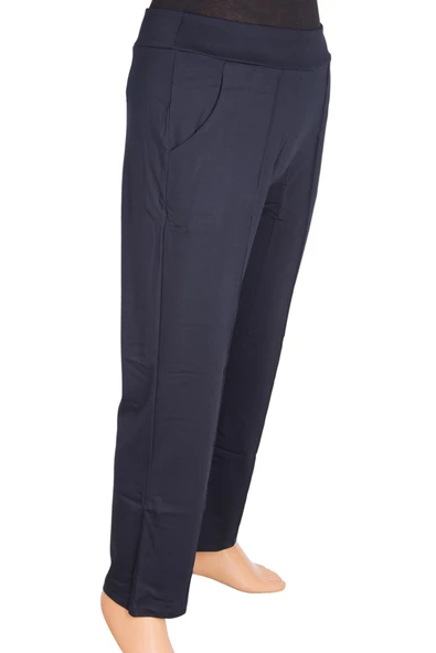 Barem Kadın Çima Dikişli Çelikli interlok Lacivert Pantolon - 2