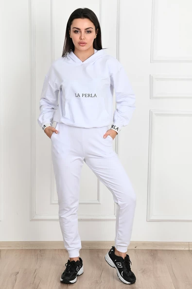 Kadın yazı baskılı eşofman takımı 3685-23 - 9