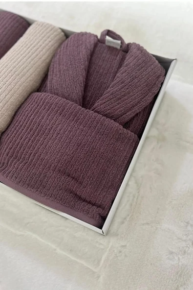 Nurpak Ekol 8 Parça Aile Bornoz Seti Kutulu - 8