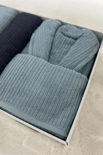 Nurpak Ekol 8 Parça Aile Bornoz Seti Kutulu - 11