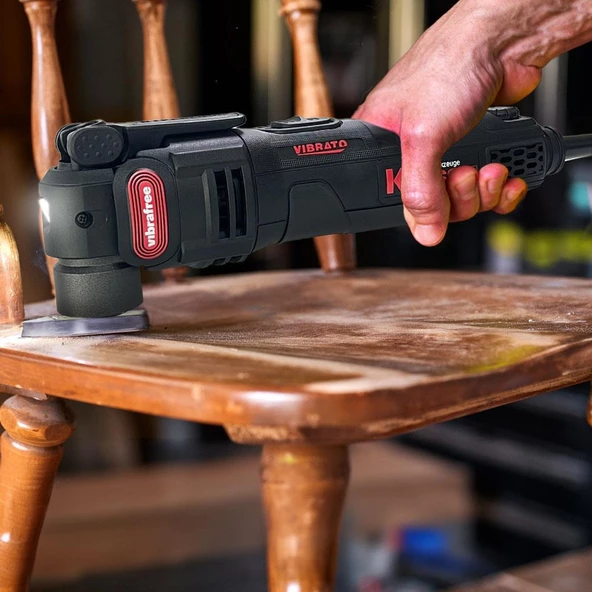 Kress KUW58.1 480Watt Profesyonel Çok Amaçlı Devir Ayarlı Kesme Raspalama ve Zımpara + 12 Parça Aksesuar - 6
