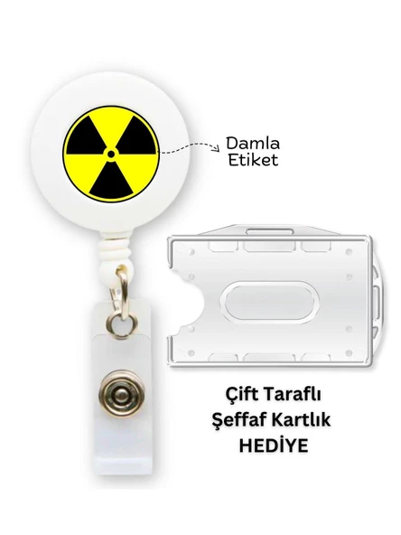 Radyoloji Damla Etiket Yoyo Yaka Kartlığı Yatay Dikey Kart Koruyucu