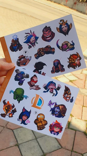 LOL - league of legends -icons -lol 2'li sticker - oyun sticker - süsleme - başarı ödül çıkartmaları - Resim 6