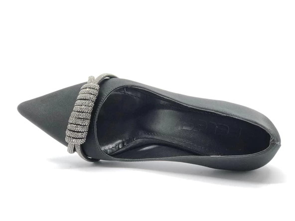 Feles Taş Detaylı Stiletto Kadın Topuklu Ayakkabı - 7
