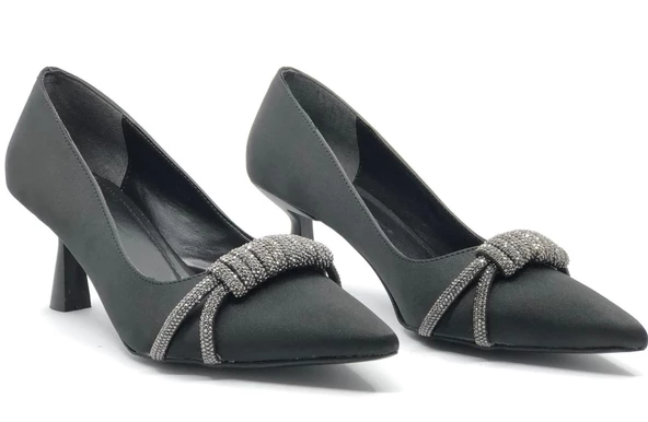 Feles Taş Detaylı Stiletto Kadın Topuklu Ayakkabı - 2