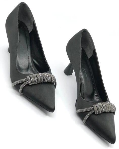 Feles Taş Detaylı Stiletto Kadın Topuklu Ayakkabı - 3
