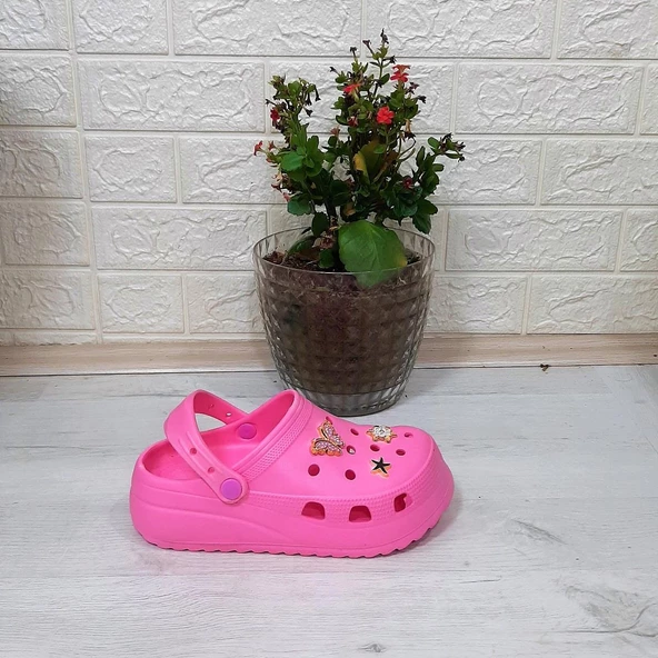 Sonimix 12901 Pembe Taşlı Kalın Tabanlı Bayan  Terlik - Resim 7