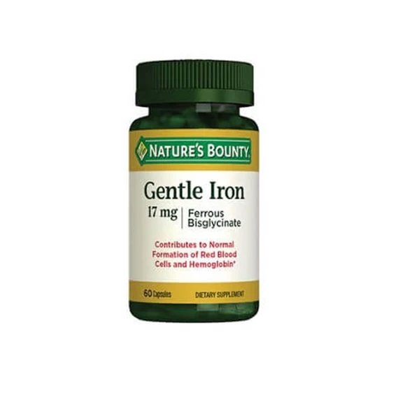 Nature's Bounty Gentle Iron 17 mg 60 Kapsül